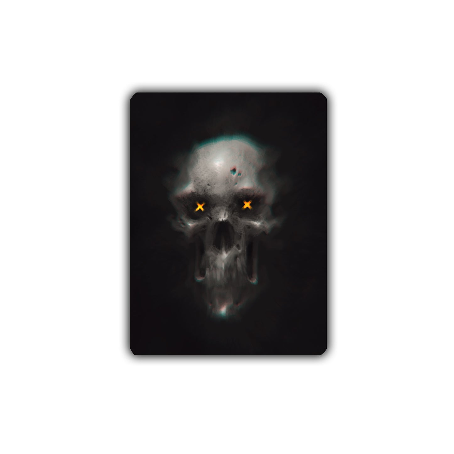 Yellow crossed skull